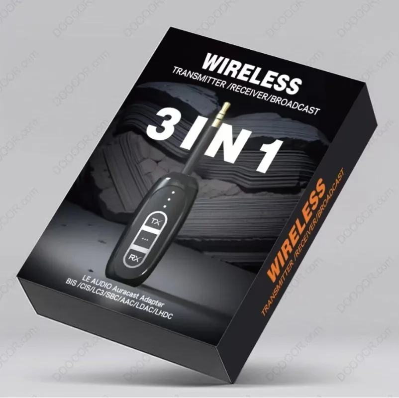 3 in 1 Bluetooth 5.4 Transmitter and Receiver 3.5mm Hifi Stereo Music Wireless Audio Adapter For TV Car kit Headphones Speaker