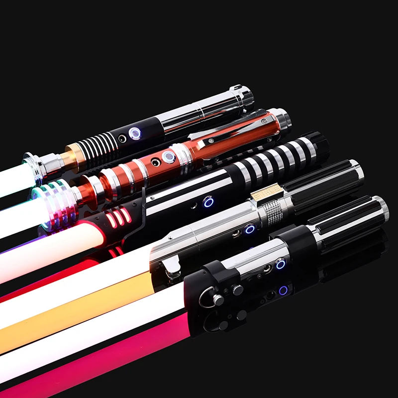 Colorful Metal Lightsaber Toy with RGB Lighting Effects