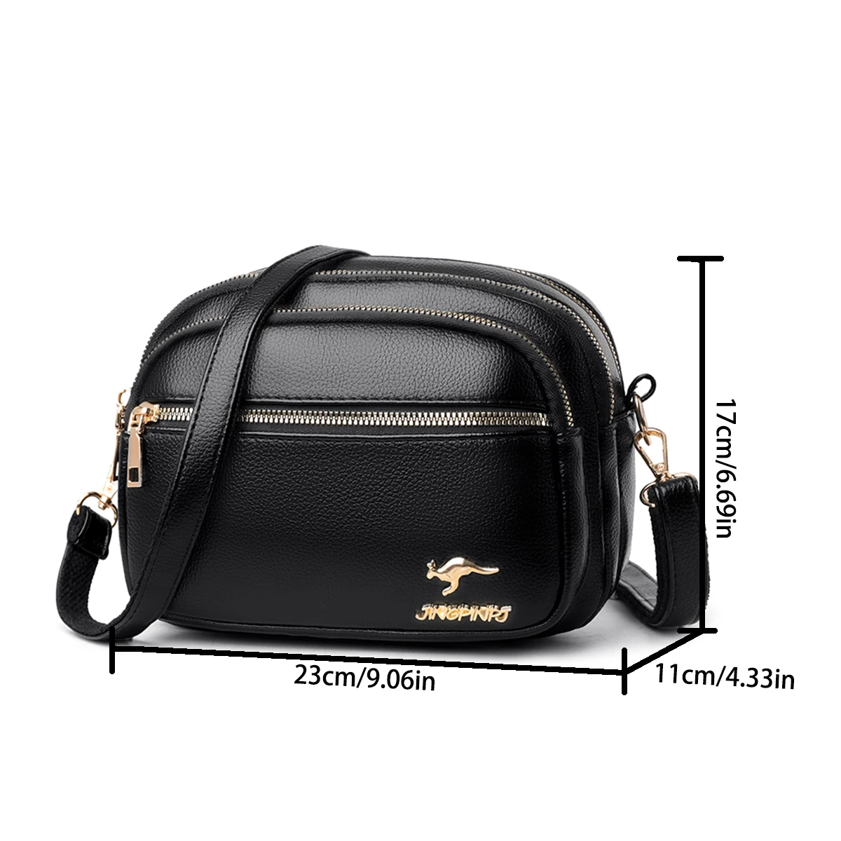 Stylish Women PU Shoulder Bag for Women, Multi-Compartment Design Zipper Closure & Large Capacity Crossbody Bag For Daily/Travel