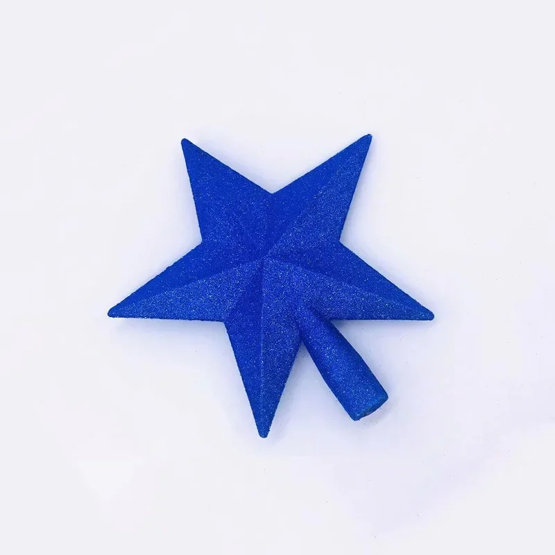 Christmas Tree Top Star Merry Christmas Decorations Home Shiny Gold Powder Five-pointed Star New Year's Ornament 10/15/20cm christmas star decoration
