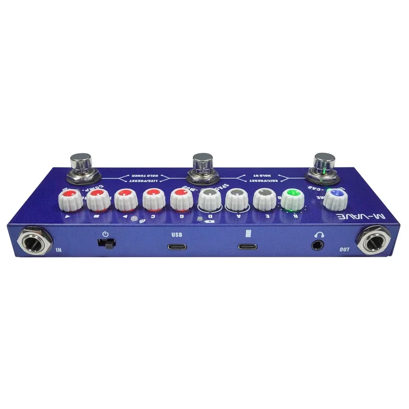 Guitar Pedal M-vave Cube BABY Multi Effects Pedal for Electric Guitar/Bass/Acoustic Guitar 8 IR Cabinets Simulation M-vave Rechargeable Pedal