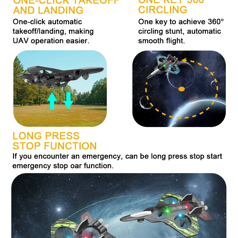 New remote-controlled glider, gravity sensing stunt foam aircraft, dazzling lights, rechargeable anti-drop drone, children's toy
