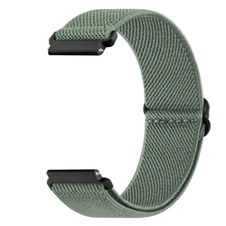 Elastic Nylon Sport Strap, 20mm/22mm - Versatile and Comfortable Band for Smartwatches (Avocado green)