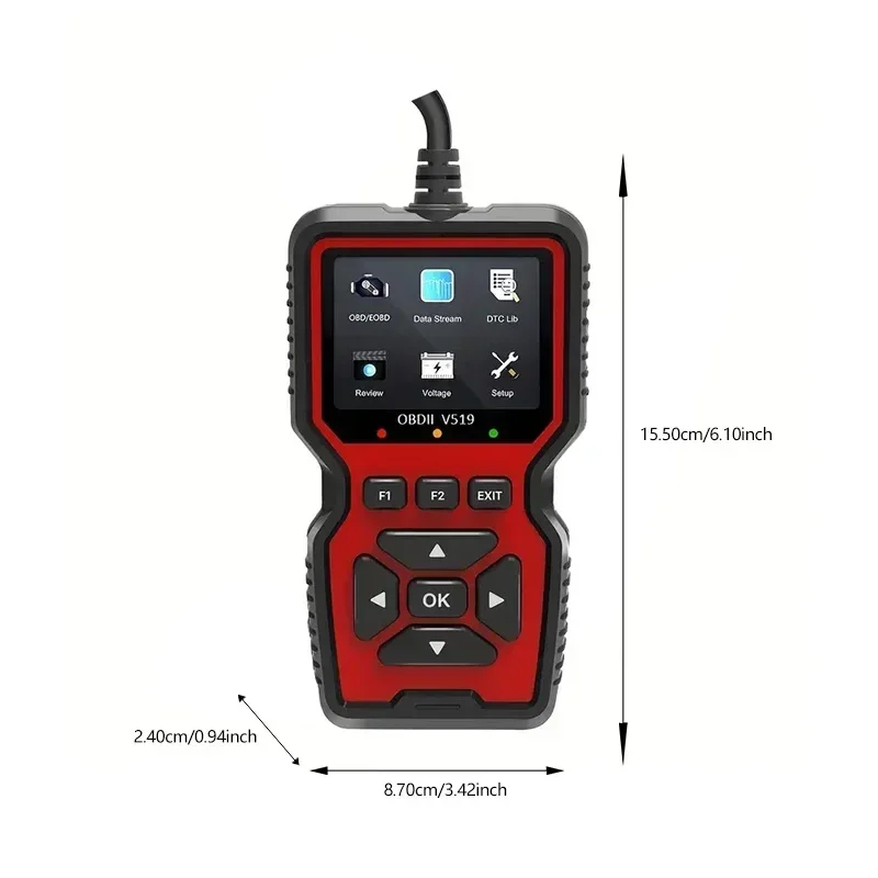 V519 Real-time Oxygen Sensor Test Automobile Fault Detector ELM327 OBD II EOBD Code Reader V317 Car Diagnostic Tool