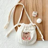 Children Girls Shoulder Bag Embroidery squirrel bear Messenger Bag Kids Keys Coin Purse Mini Handbag Bags Kids Gift 1