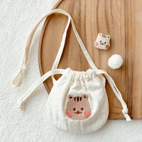 Children Girls Shoulder Bag Embroidery squirrel bear Messenger Bag Kids Keys Coin Purse Mini Handbag Bags Kids Gift 1