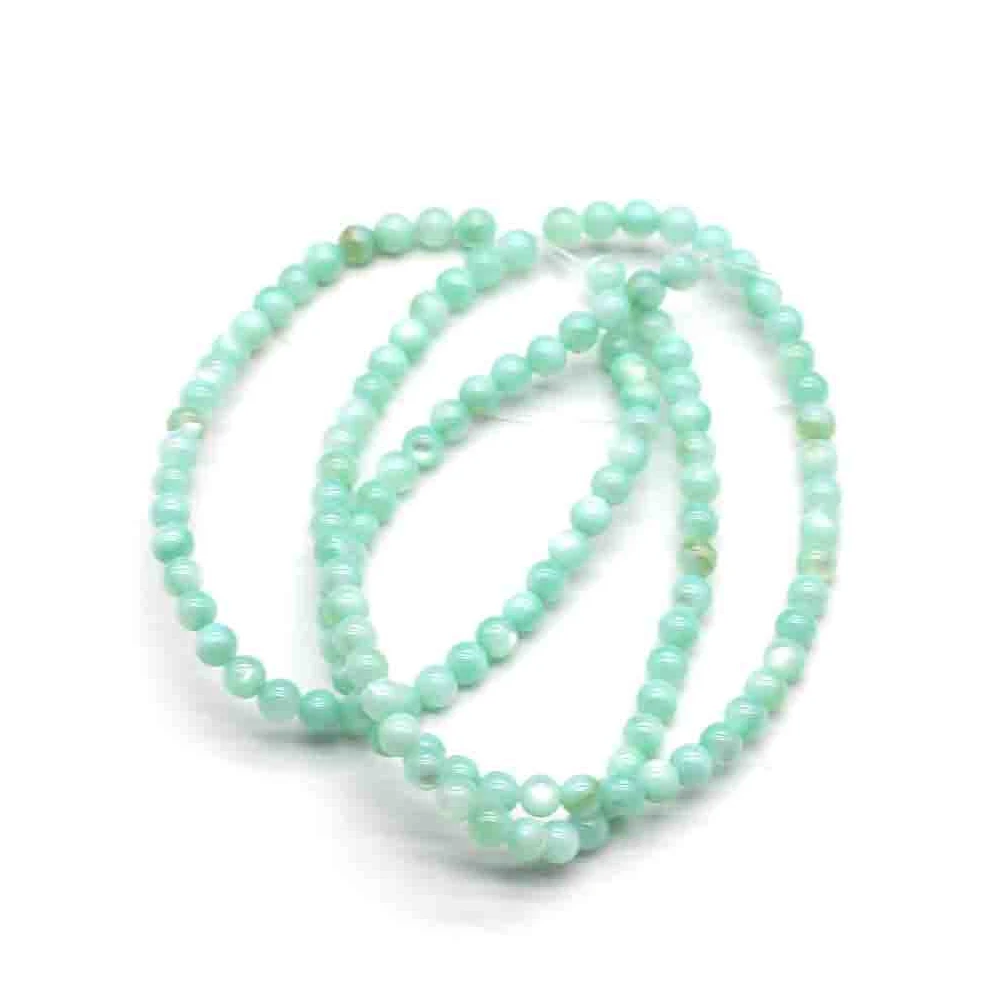 Natural Shell Beads - 3mm Small Round Dyed Loose Spacer Beads for DIY Jewelry Accessories