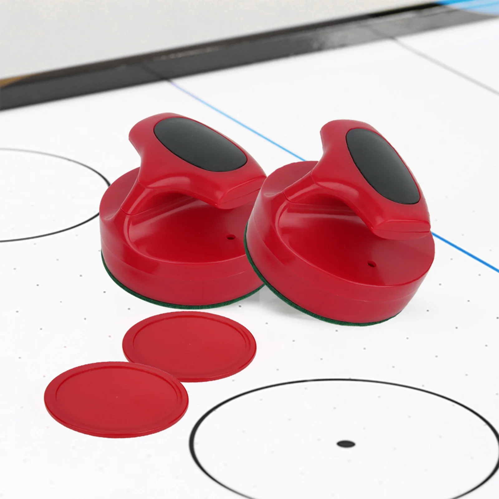 ZK30 Hockey Game Table 94MM Slider Pusher Set with 4 Pucks Accessories Large Size Hockey Puck