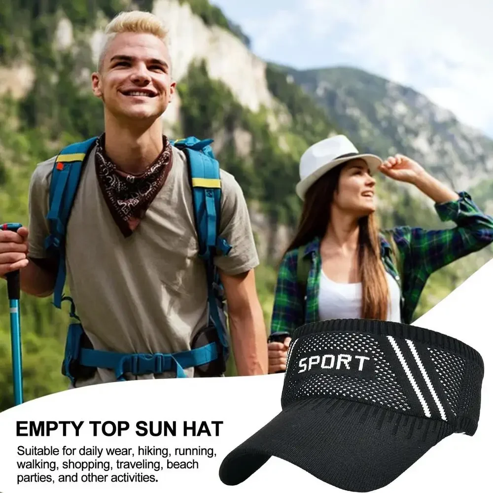 Empty Top Sun Hats for Women UV Protection Sun Visor Hats Breathable Sport Tennis Golf Running Sunscreen Baseball Caps