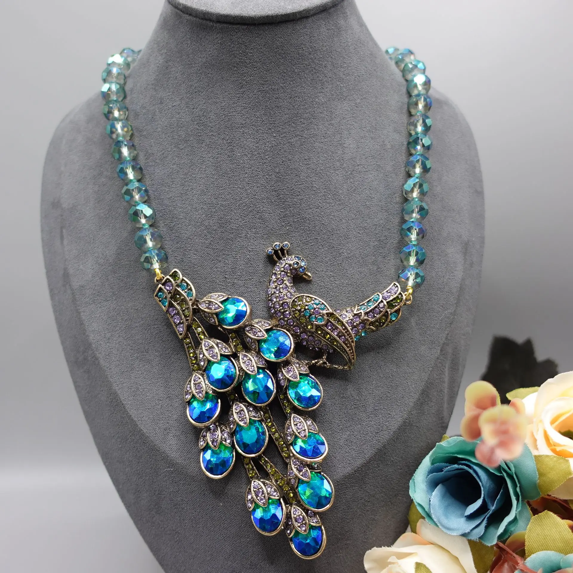 

Vintage Jewelry Peacock Necklace For Women 2024