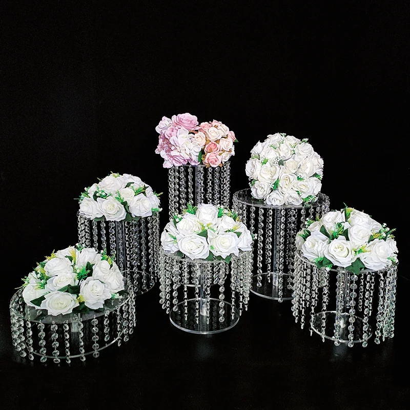 

4-6pcs/lot Transparent Acrylic Cake Dessert Display Stand For Party Tower Cupcake Holder Bakeware Wedding Birthday Party Decor