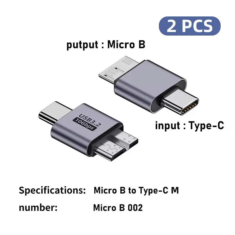 High-Speed USB-C Female to Micro B Male Adapter