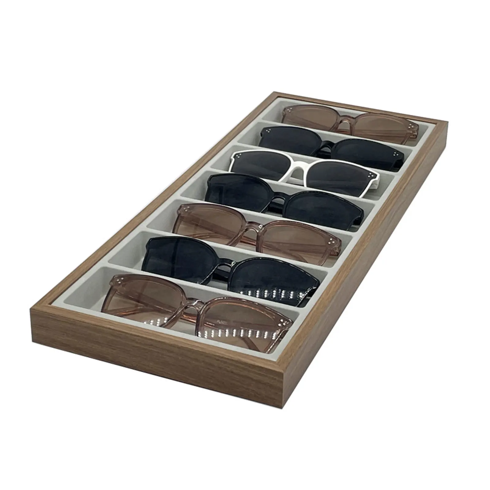 Scatola portaoggetti portatile per occhiali da sole, organizer per