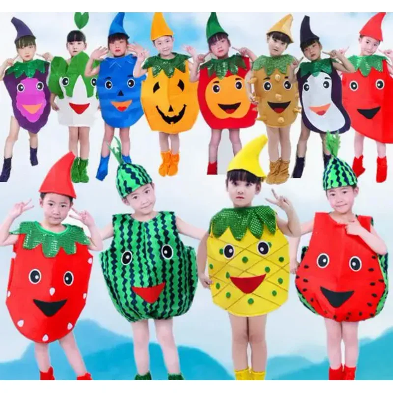 

Kids Adult Strawberry Fruit Costume Fancy Dress Outfit Party Halloween Dress Stage Performance Clothing Gifts for Children's Day