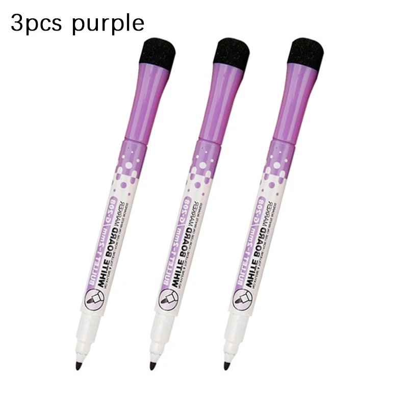 Vibrant Whiteboard Pens Set - Fine Tip Magnetic, Erasable Caps, Perfect