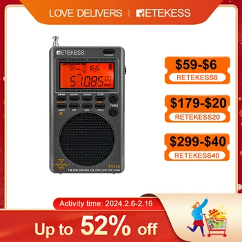 Retekess TR110 fm radio 휴대용 SSB 단파라디오수신기풀밴드  라디오 CB AIR 밴드라디오 air band ham radios SW MW LSB VHF UHF