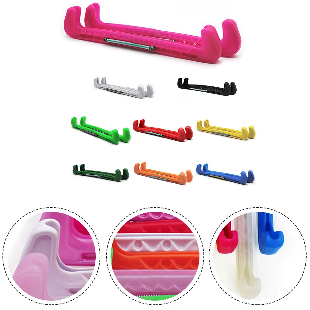 Ice Skate Protector Skates Cover Ice Skate 1 Pair Approx.31cm Plastic Adjustable Protective Hockey Skates Guards