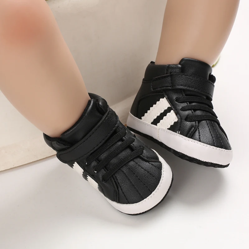 Black Fashion Casual Shoes Newborn Boys And Girls Non Slip First Walkers Infants Toddlers Comfortable Crib Shoes Kids Sneaker 6