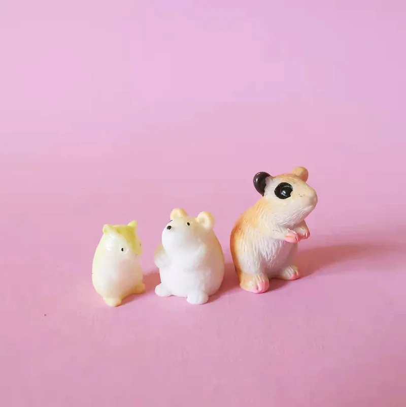 ornament crafts miniature ornament miniature figurines resin crafts 10 Pcs Hamster/fairy garden gnome/moss terrarium home decor/crafts/bonsai/bottle garden/miniatures figurine/DIY supplies