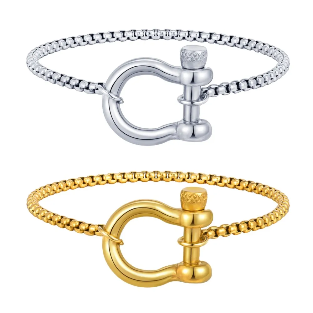 316L Stainless Steel Asymmetric Bracelet for Women Personalized Creative Waterproof  Non Tarnish Chain Party Jewelry Gifts