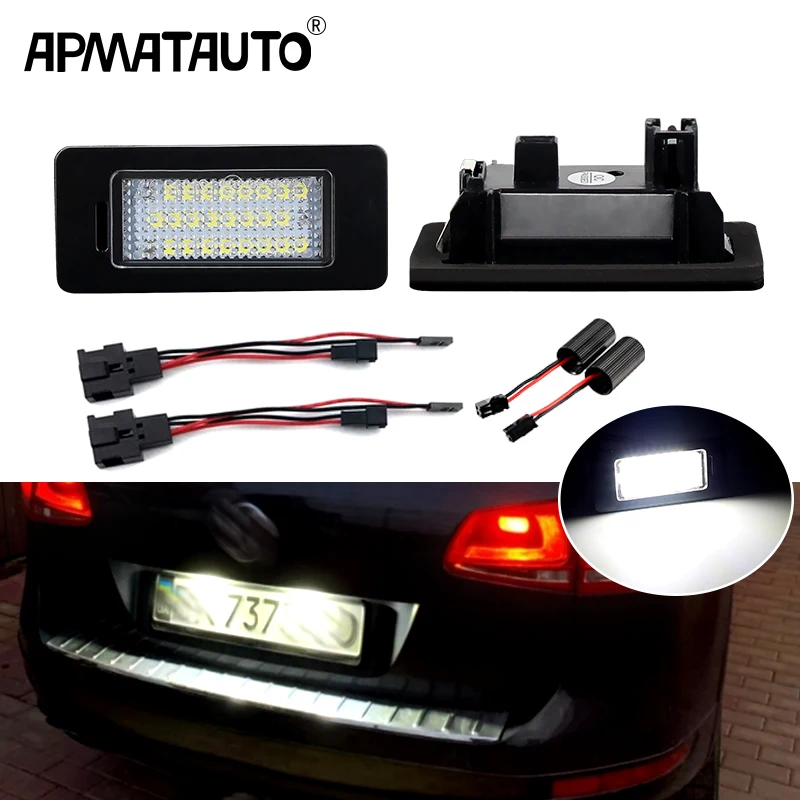 2PcsLEDLicenseNumberPlateLightLampForVWGolfMk6Mk7PlusJetta