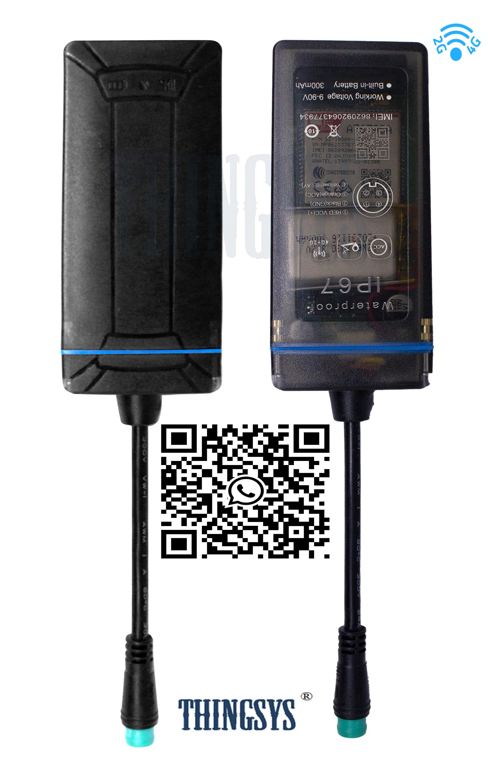 2PCSJ16W4GIP67WaterproofVehicleGPSTrackerAntijammerACCRelay