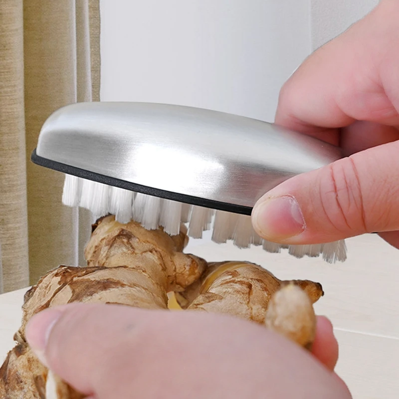 Spazzola Per Verdure In Legno - Set Di 2, Per Patate, Carote E Funghi, Pulizia Delicata Con Setole Morbide - Foto 10