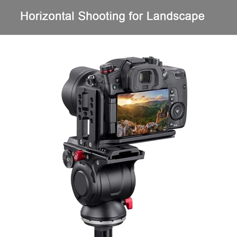 DSLR 카메라 L 브래킷, 수직 수평 스위칭 삼각대 퀵릴리즈 플레이트, 캐논 니콘 스태빌라이저 삼각대용