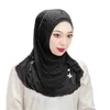 Malaysia Diamond Muslim Women Chiffon Tassel Hijab Turban Bandana Foulard Islam Arab Shawl Stoles Headwear Wraps Headscarf Solid