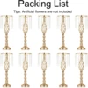 10 Pcs Gold Vase for Wedding Centerpieces Table Decorations with Chandelier Crystals, Flower Vase, Wedding Metal Flower Stand 6