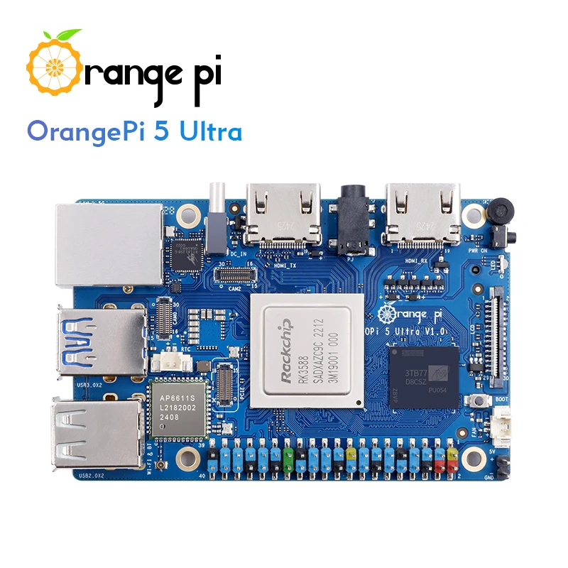 Orange Pi 5 Ultra 16GB LPDDR5 Ram RK3588 Rockchip Development Board WIFI 6E+BT5.3 With M.2 HDMI In Port OPi5 Ultra single board computer,mini development board