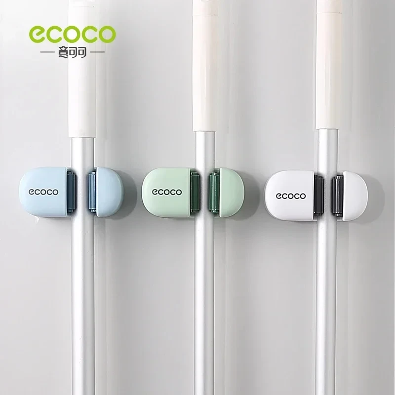 Mop Holder Adhesive Hook ECOCO Mop Hook Wall Clip Bathroom