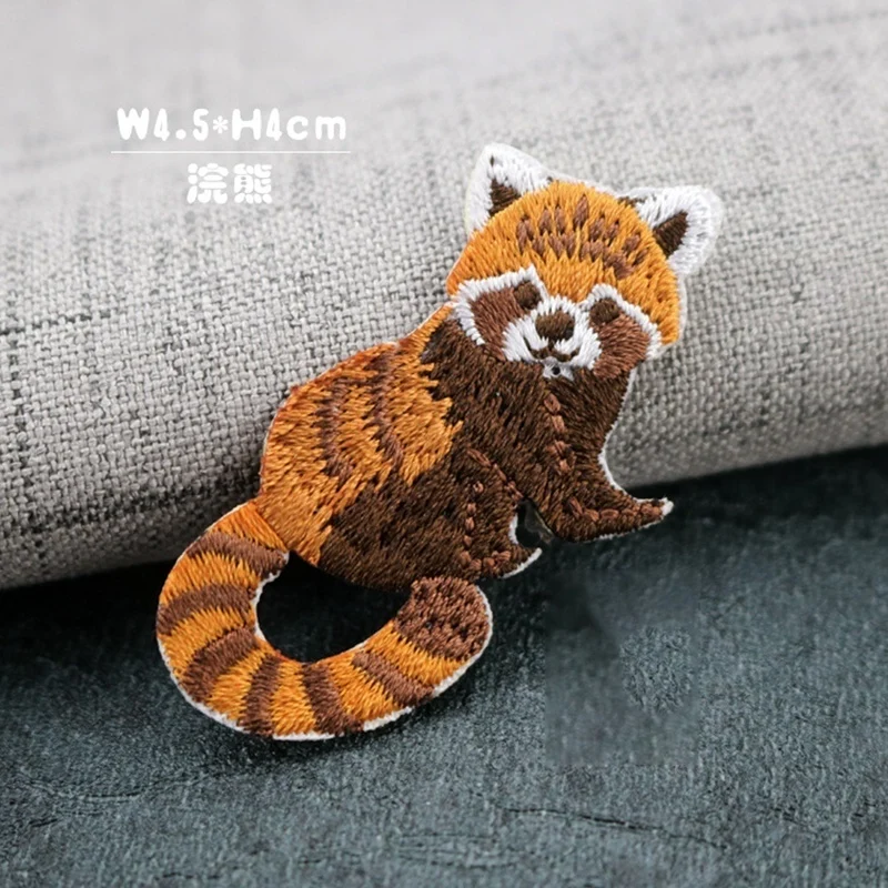 1 Pcs 고품질 귀여운 나태 천산갑 카멜레온 Hornbill 스티커 동물 패치 아이언 가방 청바지 옷 DIY 장식 Applique