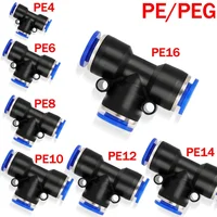 10PCS PE/PEG Plastic Quick Connector - 4-12mm Push In Fitting for Air Hose & Tube, Industrial & Home Pneumatic Systems​ 1