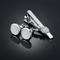High Quality Letter A-Z men's French cufflinks tie clip set fashion shirt cufflinks 6