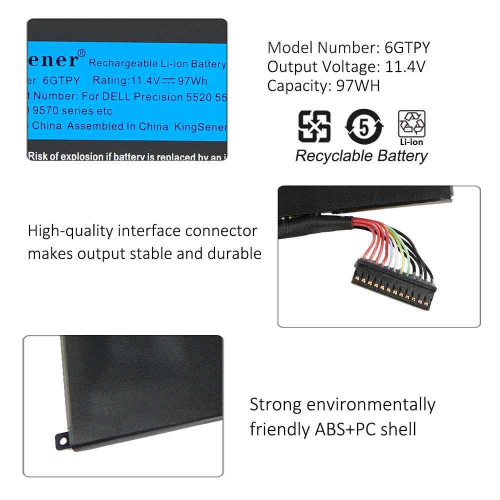 Enhanced High-Capacity Laptop Battery Replacement - 97WH 56WH