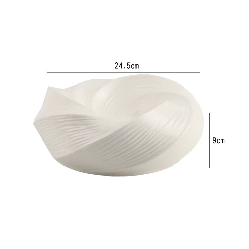 10 Inches Dinner Plate White Personalized Shaped Irregular Disc Ceramic Cold Dishes Plates Hotel Ambiance Distinctive Tableware