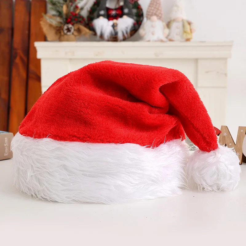 Christmas Hat Led Color Light Plush Children'S Adult Christmas