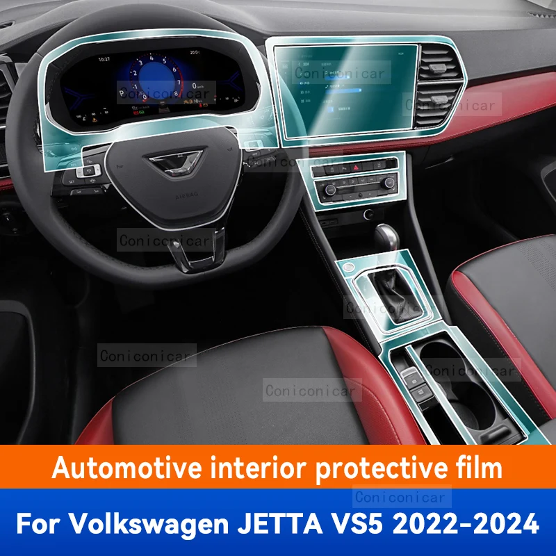 

For VOLKSWAGEN JETTA VS5 2022 2023 2024 Gearbox Panel Dashboard Navigation Automotive Interior Protective Film TPU Anti-Scratch