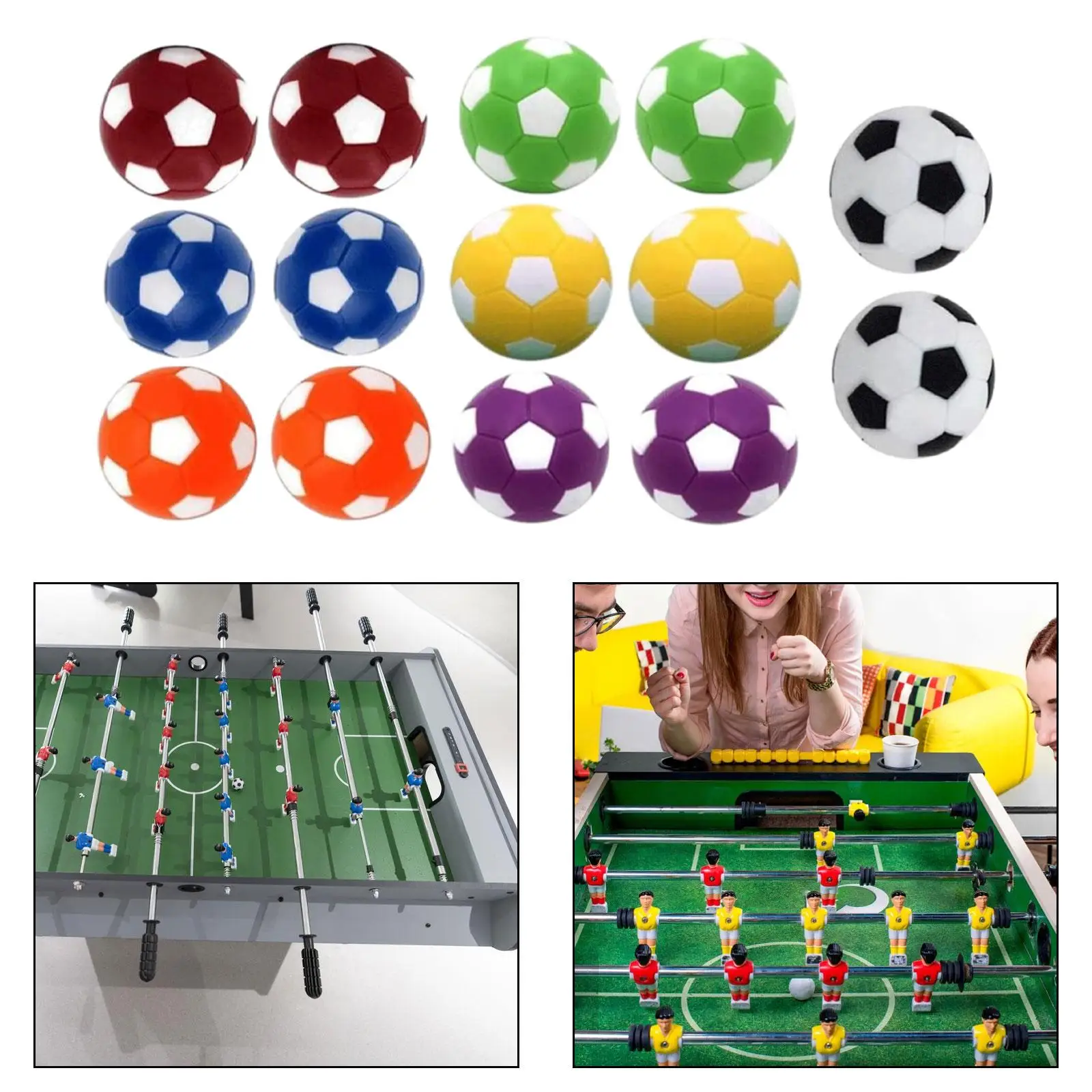 

14 Pieces Foosball Table Balls 36mm for Table Football Machine Finger Sport