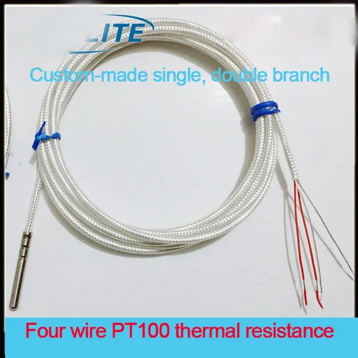 Pt100 teplota senzor po jednom a dvojitý four-wire kolejových levý bok lodi vysoký teplota sonda vodotěsný pt1000 platina