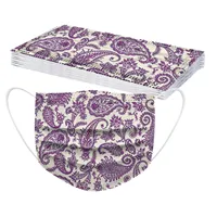 10PCS Adult's Disposable Mask Paisley Print Face Cover Industrial 3Ply Ear Loop Mascarillas Quirúrgicas Homologadas Masque 1