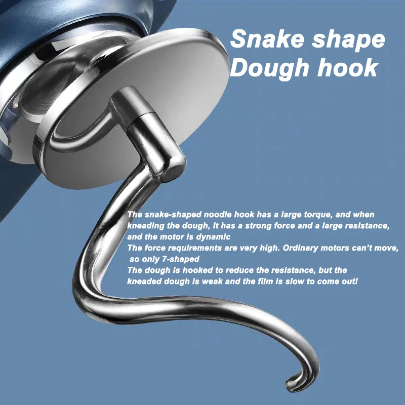 ALTAIRIBN Tilt-Head Electric Stand Mixer Professional Grade Chef Machine 7L 800W 304 Stainless Steel/1300-1600RMP With 6 Speeds