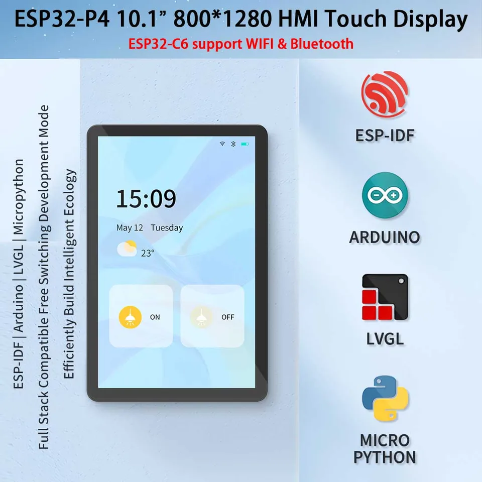 Carte de développement ESP32-P4 10,1 pouces, module LCD IPS, écran