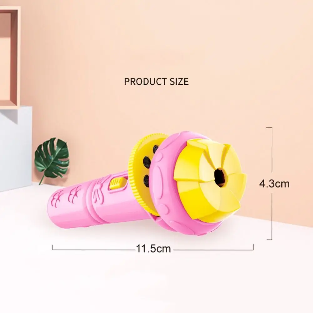 32 Patterns Cartoon Projection Flashlight 4 Cards Luminous Flashlight Toy Projector Cartoon Plastic Baby Projector Torch