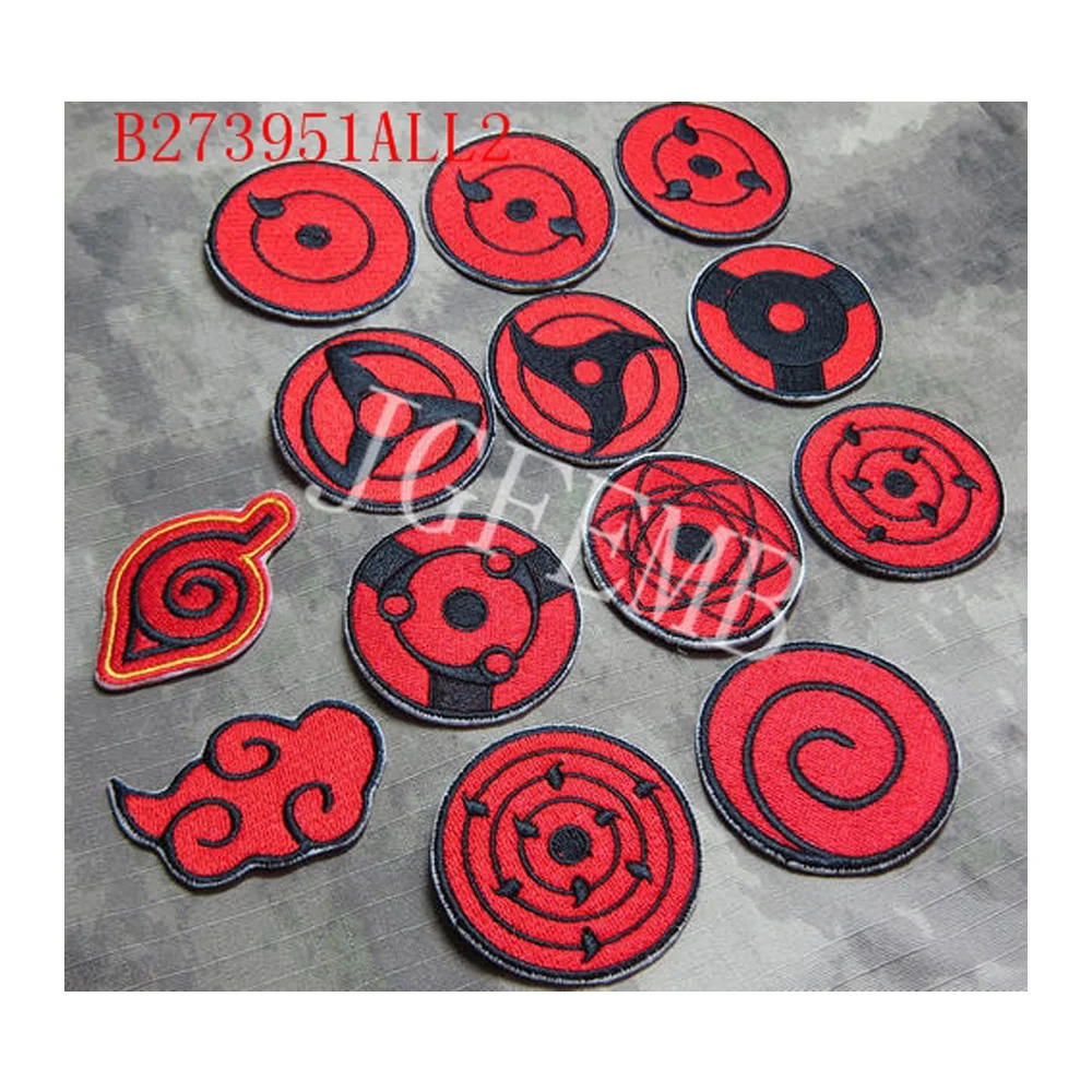 Naruto Leaf Village Headband Patch Clan Badge Embroidered Iron On