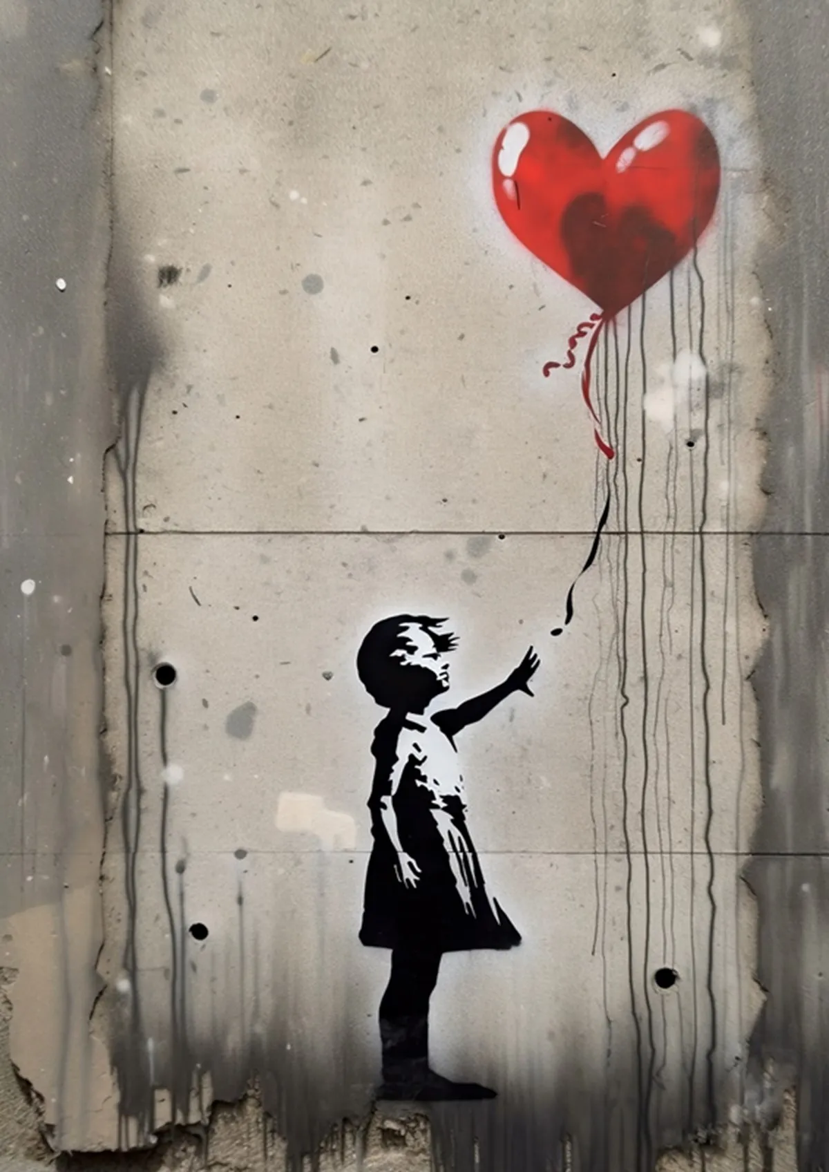 Vibrant Urban Graffiti Canvas Art: Boy with Balloon by Banksy - Modern Wall Decor