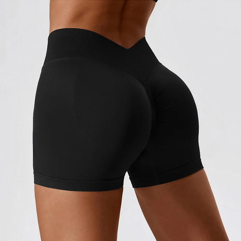 Hearuisavy Yoga Clothes Running V Back Scrunch Sports Leggings Women High Waist Cycling Shorts Buttock Lift Gym Shorts Women sports shorts yoga shorts sports leggings yoga leggings workout shorts seamless shorts fitness leggings