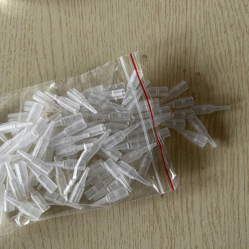 Tattoo Nozzle Needle Caps Disposable Tattoo Tips Permanent Makeup Needle Tips Traditional Caps 100pcs/bag 1RL/3RL/5F/7F
