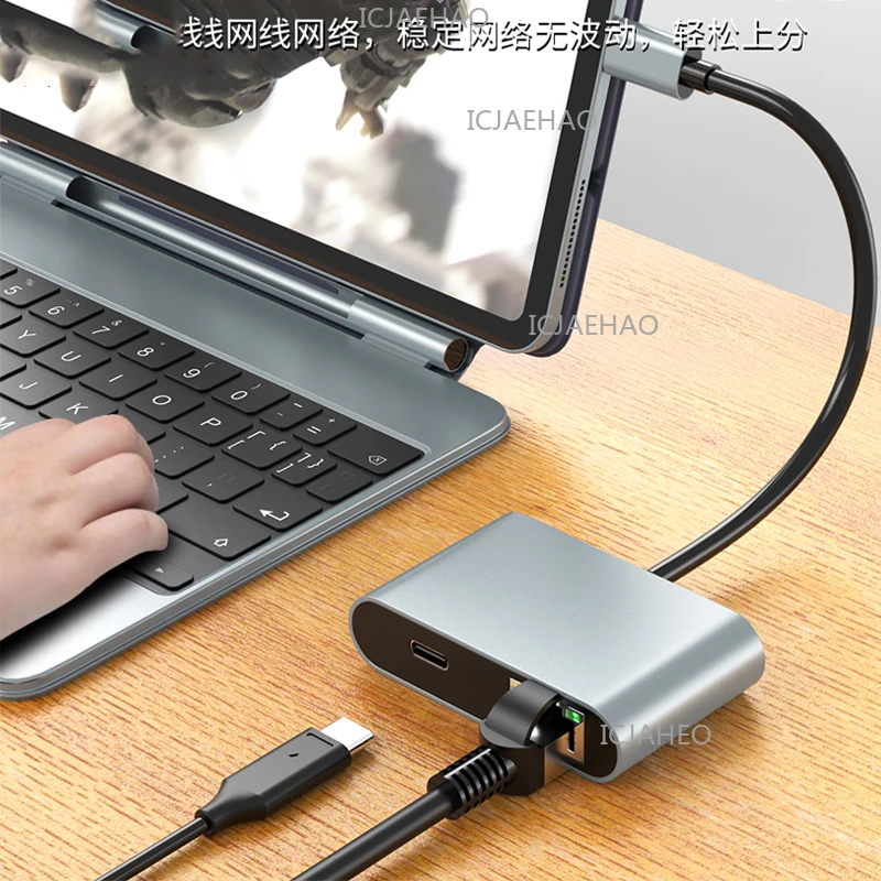 2500Mbps USB C-이더넷 어댑터 95W PD 타입-C 충전 포트 2.5Mbps RJ45 네트워크 어댑터 (노트북 PC 네트워크 카드 RTL8156B)